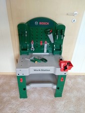 Theo Klein Bosch Kinderwerkbank mit viel Zubehör, Originalkarton, Farbe: grün
