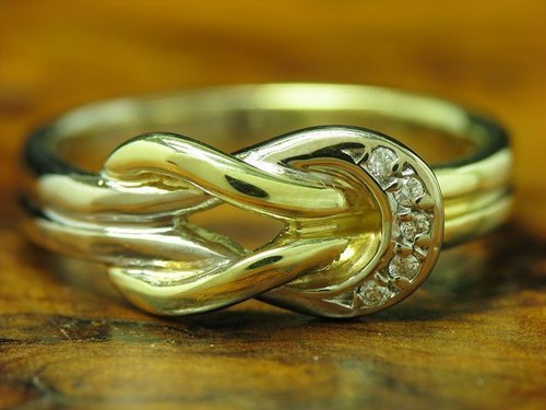 14kt 585 bicolor gold ring - gold,
