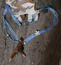 ♛ blau-weißes Trachtenband