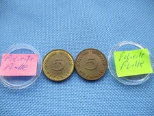 5 PFENNIG 1950 J + 1966 F - PP. POLIERTE PLATTE / SEHR SELTEN / (LOT 2X)