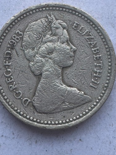 1983 pfund münze - uk, queen