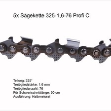 5 Stück Profi C Sägekette