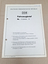 KFZ Brief Kraftfahrzeugbrief
