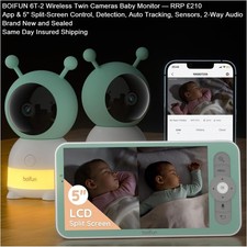 BOIFUN 6T 2K WiFi Babyphone zwei Kameras Bewegungs- & Schreierkennung Auto Tracking