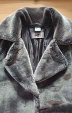 Damen Webpelz Jacke  Kurzmantel  MAINPOL - anthrazit grau - Gr. 38/40  neuwertig