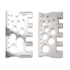 Gewinde Steigungslehre Edelstahl Messwerkzeug metrisch Schrauben Muttern