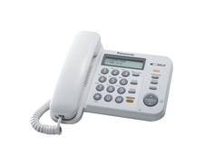 Panasonic KX-TS580EX1 Schnurgebundenes Telefon mit Anrufbeantworter, Freisprache