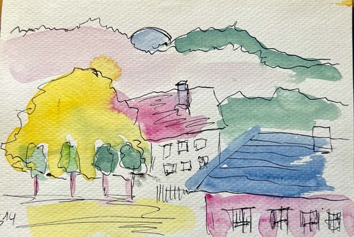 Original abstrakte aquarell - original,