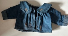 Puppe Jeansjacke u Hose Käthe Kruse Schildkröt u. a Vint. unbenutzt Stickerei