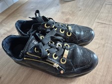 Schuhe neuw. Ara soft schwarz Leder Schuhe 61/2, 40 Halbschuhe Reißverschluß