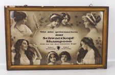 Schwarzkopf Shampoo Werbe Druck Bilderrahmen 1930er Reklame Sammler 