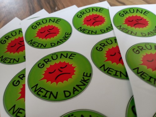 Grüne nein danke aufkleber - danke,