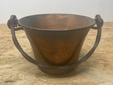 Kupferkessel Hexenkessel mit Aufhängung Stöckli Netstal Swiss Made Höhe 13 cm