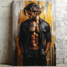 Leinwand Bild Akt Mann Sixpeck