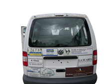 VW Caddy 2k Heckklappe mit Scheibe hinten weiß - LB9A OHNE Anbauteile