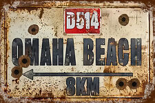 Retro Blechschild OMAHA BEACH