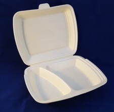 800 Menüschalen 2-geteilt Menüboxen Menüteller Imbiss Menübox Weiss