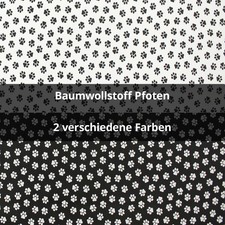 Baumwollstoff Popeline Pfoten