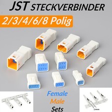 JST-JWPF-VSLE 2/3/4/6/8 Polig Buchse Stecker Steckverbinder Wasserdicht Auto KFZ