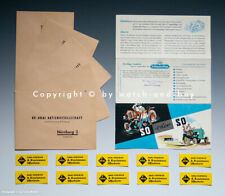 Tolles Konvolut - BV ARAL Faltblatt + Umschläge + Aufkleber - wohl um 1955