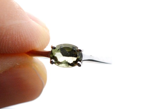Moldavite ring us9 - us9.75, eu61.5