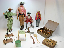 Fig. konvolut, große alte Action Figuren mit Zubehör