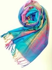Pashmina Schal, Paisley, bunt