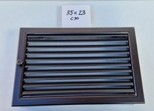 Lüftungsgitter Schwarz Warmluftgitter Kaltluftgitter Kamin Ofen  35 X 23 cm