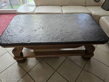 Wohnzimmertisch Granit Massiv Schwarz