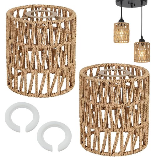 Boho rattan lampenschirm - rattan,