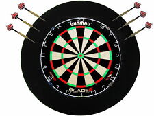 Winmau Blade 6 Dartscheibe Darts Steeldarts 6 Pfeile + Catchring schwarz 
