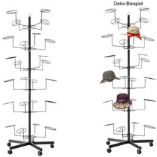 Hochwertiger Hutständer Mützenständer Drehständer Verkaufsständer für 24 Teile