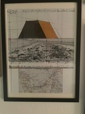 Christo  signierte Lithographie " The Mastaba"  of Abu Dhabi