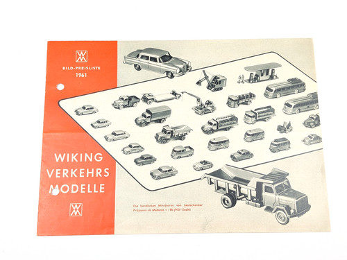 Wiking 1961 bild preisliste - wiking,