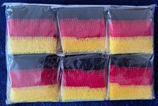 12 Stück Schweißband in Deutschland Farben - 7 cm - unbenutzt - einzeln verpackt