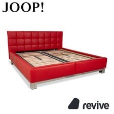 Joop! Leder Bett Doppelbett Rot 180x200 cm manuelle Funktion