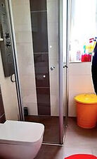 duschabtrennung eckeinstieg 90x90 wand glas