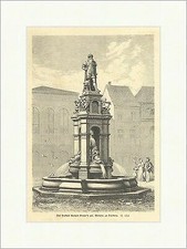 Das Denkmal Gerhard Kremers gen, Merkator original Holzstich SUPERPREIS V 0015