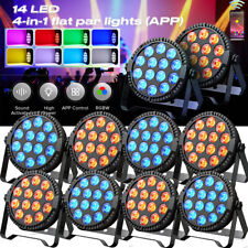 8stk 140W RGBW 14 LED PAR Wash Bühnenlicht DJ Disco Club Scheinwerfer APP U`King