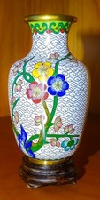 Cloisonné enamel vase