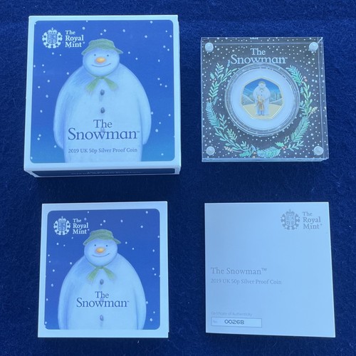 2019 der schneemann 50p silber - schneemann,