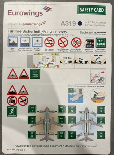Safety card eurowings - safety, |