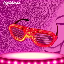 LED Leuchtbrillen Glow Neonlichter Brillen Glitter Party Rave Disco Deko Outfits