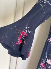 Elegantes Phase Eight, Kleid, Blau mit Blumenmuster, Gr. 12 (ca. 38) , wie neu 