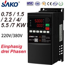 220V / 380V 0.75KW 1.5KW 4KW 5.5KW 7.5KW Frequenzumrichter Frequenzumwandler VFD