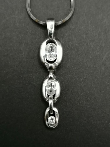 Art deco kette - art, silber
