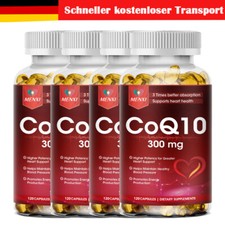 Coenzym Q10 hochdosiert 300mg Tagesportion 120/240/480 Kapseln für 2 Monate
