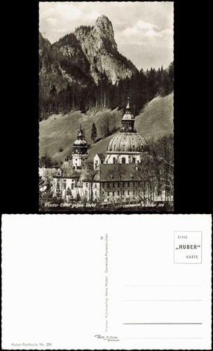 Ansichtskarte ettal kloster - ansichtskarte,