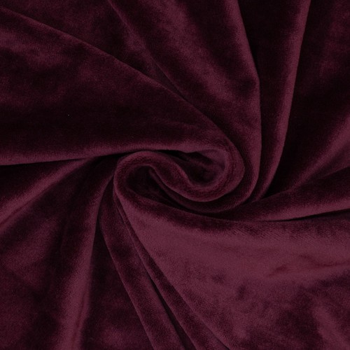 Nickistoff velour uni beere - uni,