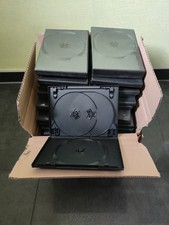 30 DVD Hüllen 3er 3 fach Box für je 3 BD / CD / DVD schwarz